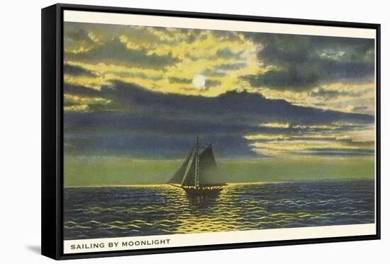 Sailing by Moonlight-null-Framed Stretched Canvas