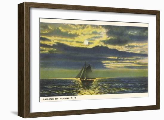 Sailing by Moonlight-null-Framed Art Print