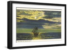 Sailing by Moonlight-null-Framed Art Print