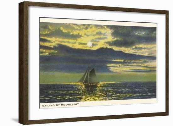 Sailing by Moonlight-null-Framed Art Print