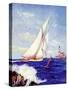 "Sailing by the Lighthouse,"August 1, 1938-Albert B. Marks-Stretched Canvas