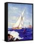 "Sailing by the Lighthouse,"August 1, 1938-Albert B. Marks-Framed Stretched Canvas