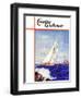 "Sailing by the Lighthouse," Country Gentleman Cover, August 1, 1938-Albert B. Marks-Framed Giclee Print