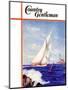 "Sailing by the Lighthouse," Country Gentleman Cover, August 1, 1938-Albert B. Marks-Mounted Giclee Print