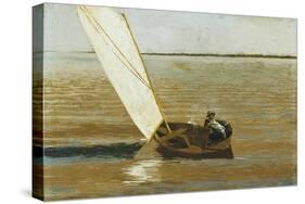 Sailing, C.1875 (Oil on Canvas)-Thomas Cowperthwait Eakins-Stretched Canvas