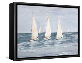 Sailing Calm Waters  II-Julie DeRice-Framed Stretched Canvas