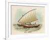 Sailing Catamaran Canoe Used in Fiji-null-Framed Art Print