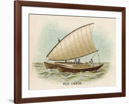 Sailing Catamaran Canoe Used in Fiji-null-Framed Art Print