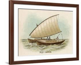 Sailing Catamaran Canoe Used in Fiji-null-Framed Art Print