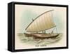 Sailing Catamaran Canoe Used in Fiji-null-Framed Stretched Canvas