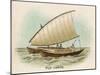 Sailing Catamaran Canoe Used in Fiji-null-Mounted Art Print