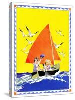 Sailing - Child Life-Janet Laura Scott-Stretched Canvas