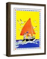 Sailing - Child Life-Janet Laura Scott-Framed Giclee Print