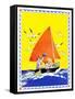 Sailing - Child Life-Janet Laura Scott-Framed Stretched Canvas