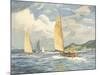 Sailing Dinghies on the Clyde-Frank Sherwin-Mounted Giclee Print