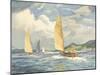 Sailing Dinghies on the Clyde-Frank Sherwin-Mounted Giclee Print