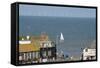 Sailing Dinghy Passes Broadstairs-Charles Bowman-Framed Stretched Canvas