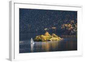 Sailing Dinghy Passes Norfolk Island-James Emmerson-Framed Photographic Print