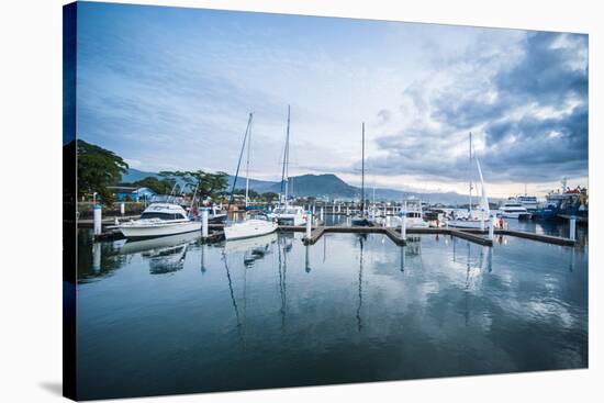 Sailing Harbour of Apia at Sunset, Upolu, Samoa, South Pacific, Pacific-Michael Runkel-Stretched Canvas