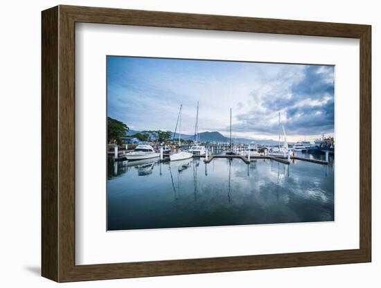 Sailing Harbour of Apia at Sunset, Upolu, Samoa, South Pacific, Pacific-Michael Runkel-Framed Photographic Print