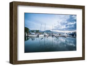 Sailing Harbour of Apia at Sunset, Upolu, Samoa, South Pacific, Pacific-Michael Runkel-Framed Photographic Print