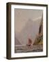 Sailing in a Fjord-Hans Dahl-Framed Giclee Print