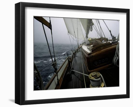 Sailing in Stormy Weather, Ticondergoa Race-Michael Brown-Framed Premium Photographic Print