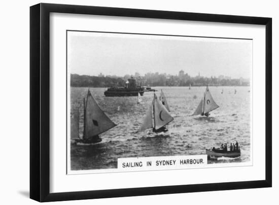 Sailing in Sydney Harbour, Australia, 1928-null-Framed Giclee Print