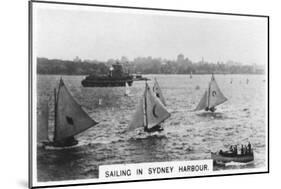 Sailing in Sydney Harbour, Australia, 1928-null-Mounted Giclee Print