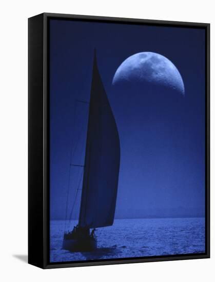 Sailing in the Moonlight-null-Framed Stretched Canvas