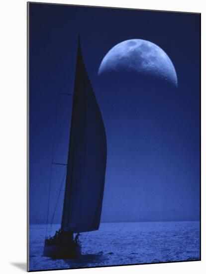 Sailing in the Moonlight-null-Mounted Photographic Print