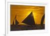 Sailing in the Ocean at Sunset, Boracay Island, Aklan Province, Philippines-Keren Su-Framed Photographic Print