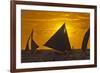 Sailing in the Ocean at Sunset, Boracay Island, Aklan Province, Philippines-Keren Su-Framed Photographic Print