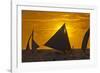 Sailing in the Ocean at Sunset, Boracay Island, Aklan Province, Philippines-Keren Su-Framed Photographic Print