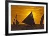 Sailing in the Ocean at Sunset, Boracay Island, Aklan Province, Philippines-Keren Su-Framed Photographic Print