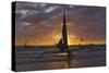 Sailing in the Ocean at Sunset, Boracay Island, Aklan Province, Philippines-Keren Su-Stretched Canvas