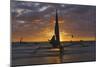 Sailing in the Ocean at Sunset, Boracay Island, Aklan Province, Philippines-Keren Su-Mounted Photographic Print