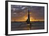 Sailing in the Ocean at Sunset, Boracay Island, Aklan Province, Philippines-Keren Su-Framed Photographic Print