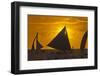 Sailing in the Ocean at Sunset, Boracay Island, Aklan Province, Philippines-Keren Su-Framed Photographic Print