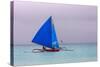 Sailing in the Ocean, Boracay Island, Aklan Province, Philippines-Keren Su-Stretched Canvas