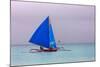 Sailing in the Ocean, Boracay Island, Aklan Province, Philippines-Keren Su-Mounted Photographic Print