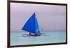 Sailing in the Ocean, Boracay Island, Aklan Province, Philippines-Keren Su-Framed Photographic Print