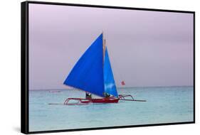 Sailing in the Ocean, Boracay Island, Aklan Province, Philippines-Keren Su-Framed Stretched Canvas