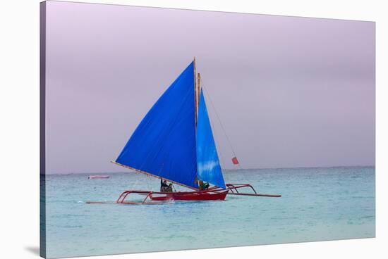 Sailing in the Ocean, Boracay Island, Aklan Province, Philippines-Keren Su-Stretched Canvas