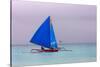 Sailing in the Ocean, Boracay Island, Aklan Province, Philippines-Keren Su-Stretched Canvas