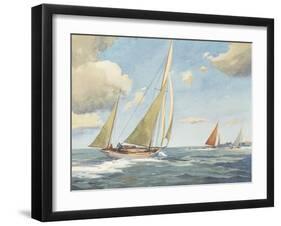 Sailing in the Solent-Frank Sherwin-Framed Giclee Print