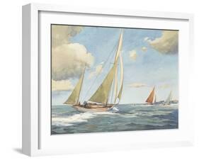 Sailing in the Solent-Frank Sherwin-Framed Giclee Print