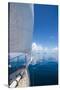 Sailing in the very flat waters of the Mamanuca Islands, Fiji, South Pacific-Michael Runkel-Stretched Canvas