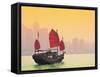 Sailing in Victoria Harbor in Hong Kong.-SeanPavonePhoto-Framed Stretched Canvas