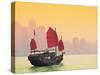 Sailing in Victoria Harbor in Hong Kong.-SeanPavonePhoto-Stretched Canvas